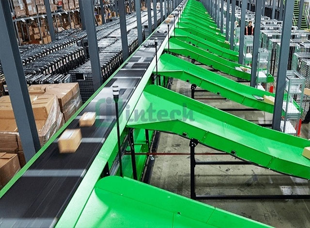 Băng tải phân loại hàng hóa intech sản xuất cho đối tác lớn tại Việt Nam